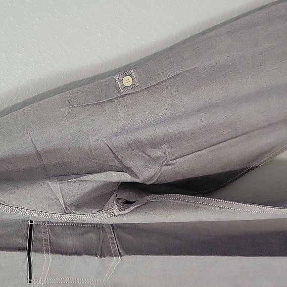 Ross&Freckle Men's 100% Cotton Chambray Standard fit Rolling-up Long Sleeve - Picture 6 of 14